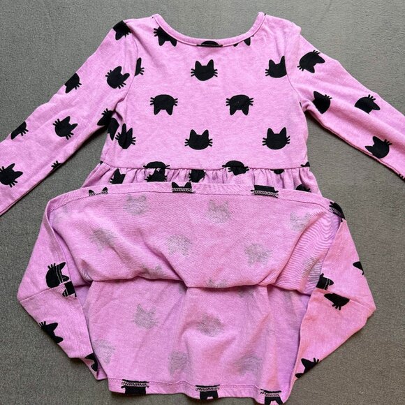 Cat & Jack Toddler Girl's Long Sleeve Cat Printed Dress - 4T - Picture 2 of 2